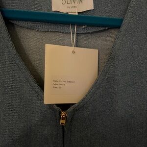 NWT Olivia by Liveo Denim Farrah Jumpsuit